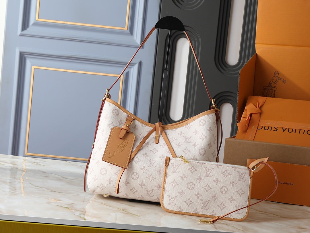 CarryAll Milky Monogram Handbag & Pouch