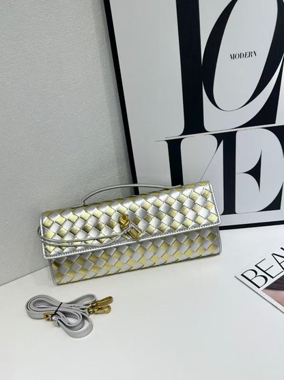 Woven Leather Clutch