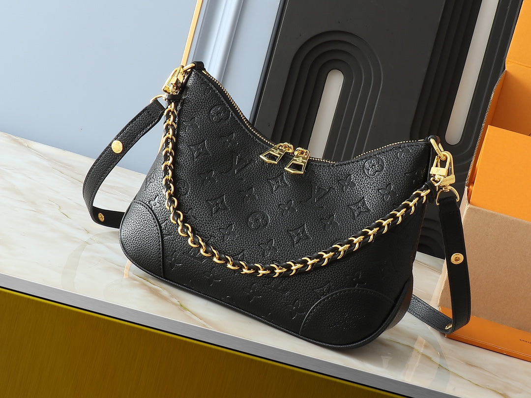 Curved Hobo-Style Shoulder Bag