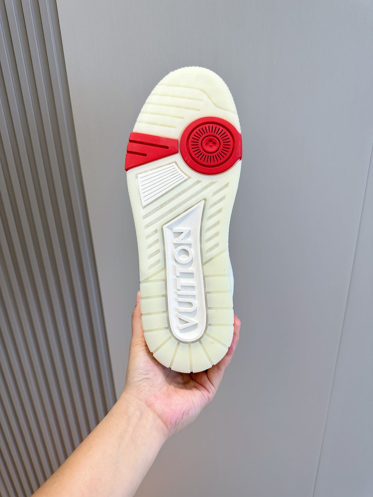White LV Trainer Sneakers