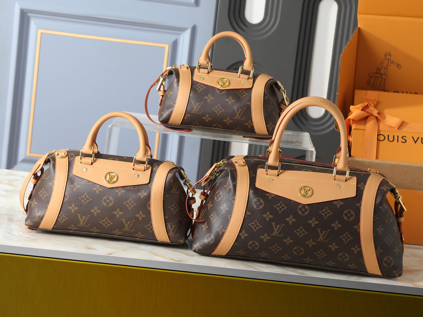 Monogram Boston Satchel Bag