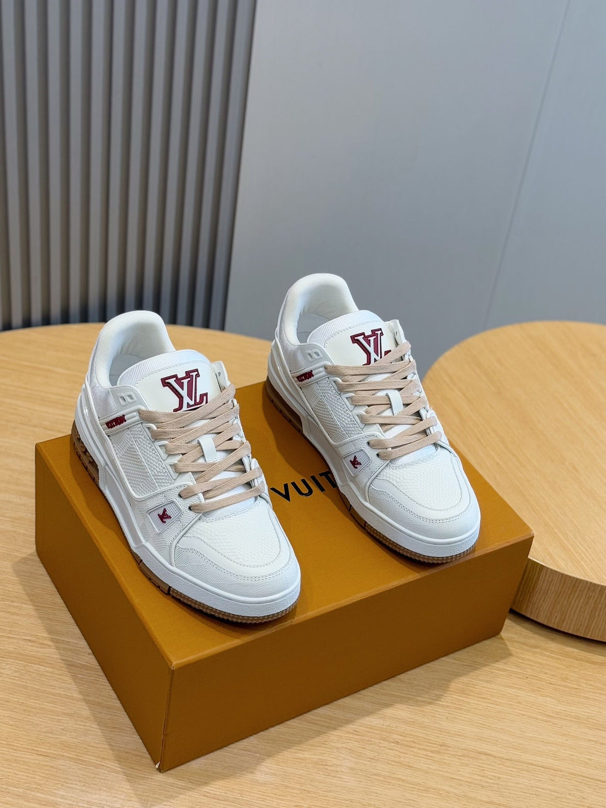 LV Trainer Sneakers With Embossed Damier Leather