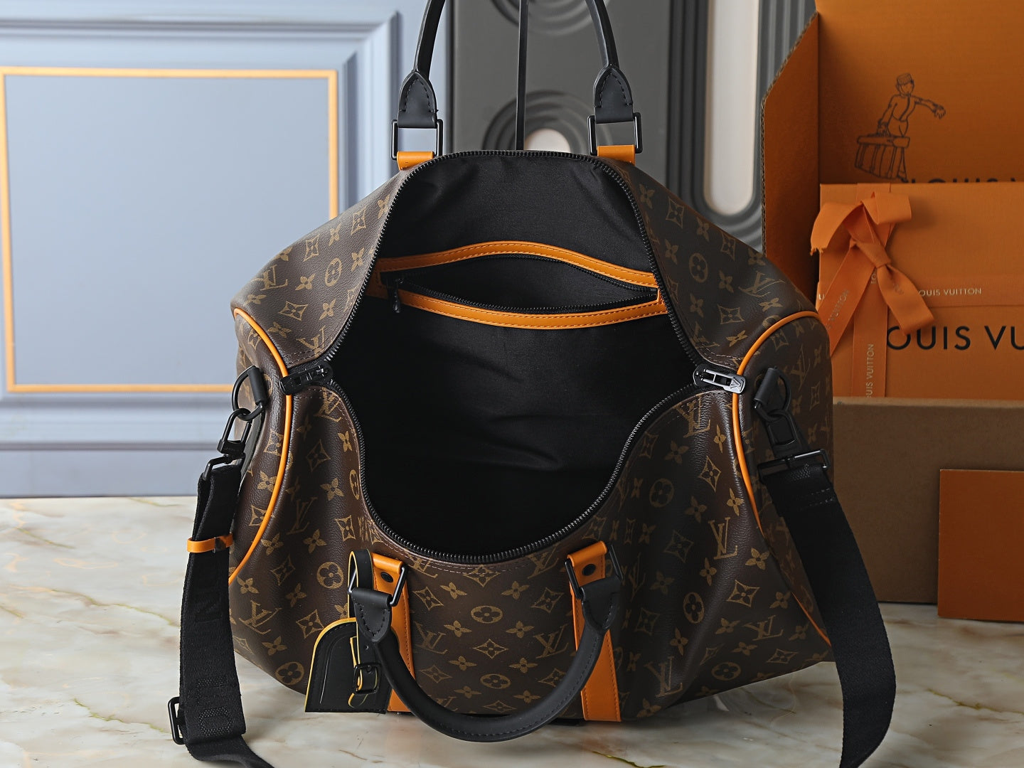 Premium Monogram Weekender Travel Duffel Bag