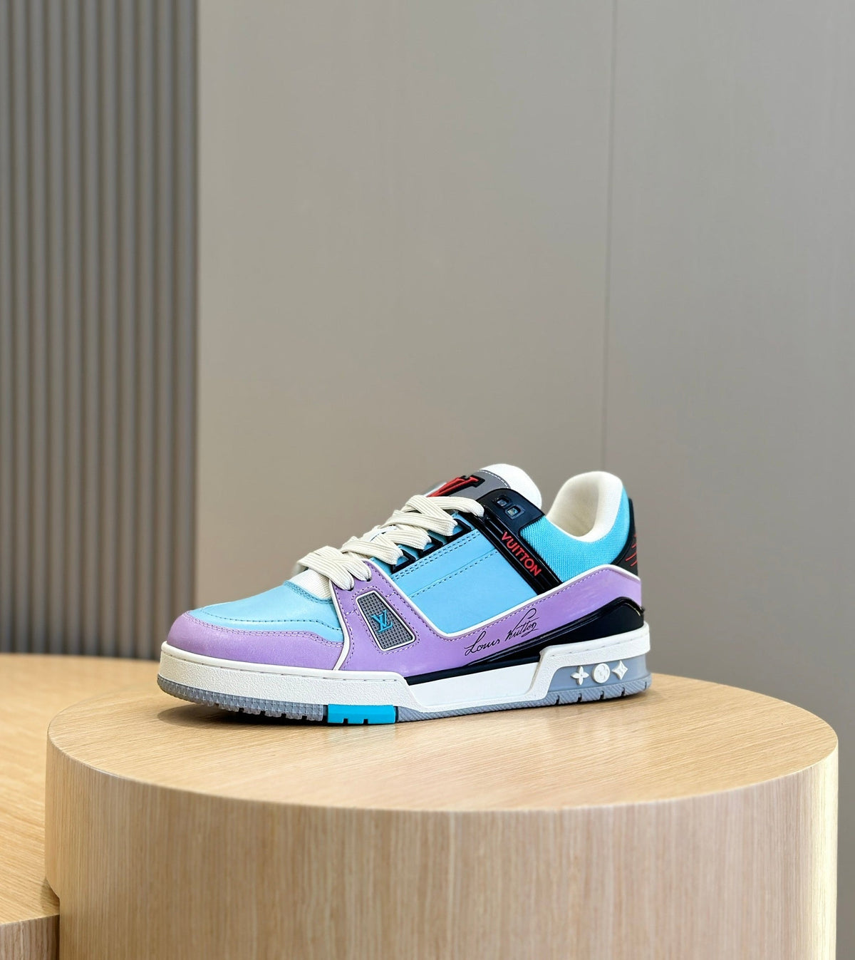 LV Trainer Sneakers With Blue And Purple Gradient Finish
