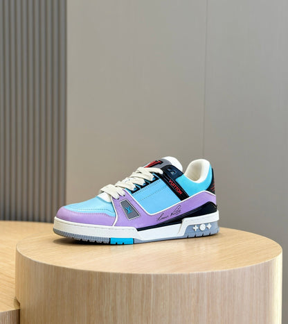 LV Trainer Sneakers With Blue And Purple Gradient Finish