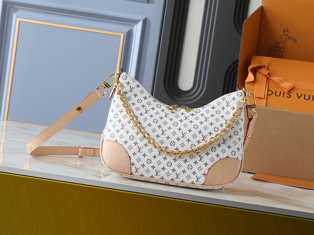 Curved Hobo-Style Shoulder Bag