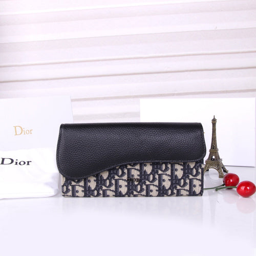 Saddle Oblique Long Wallet