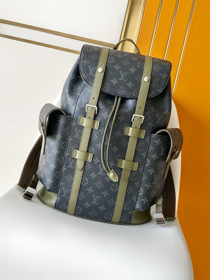 Christopher MM With Dark Monogram Eclipse And Khaki-Green Straps