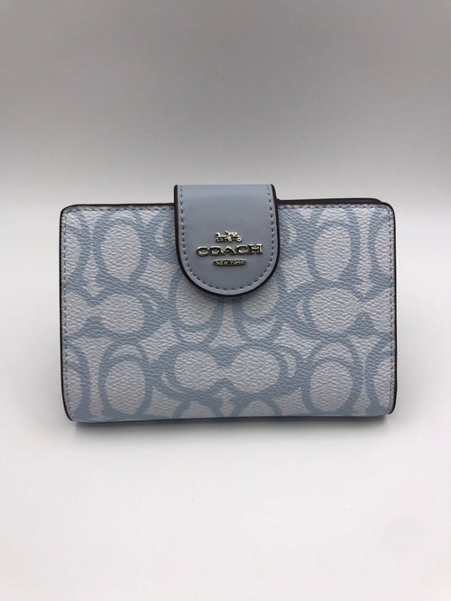 Blue Medium Corner Zip Wallet