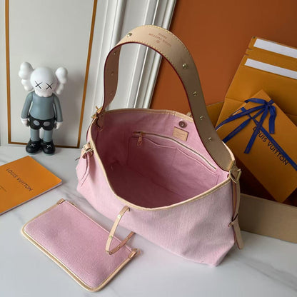 Soft Pink Hobo Tote Bag (Large and Medium)