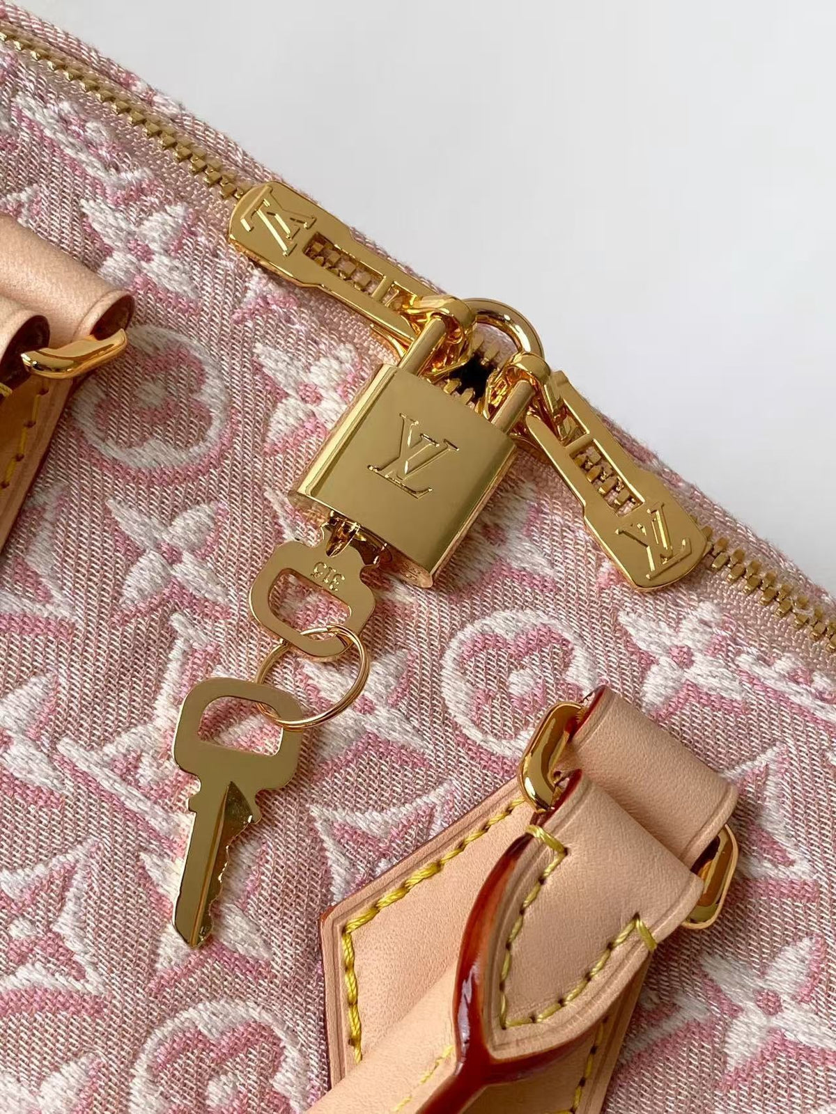 Speedy Bandouliere 20 Pink Monogram Jacquard Canvas