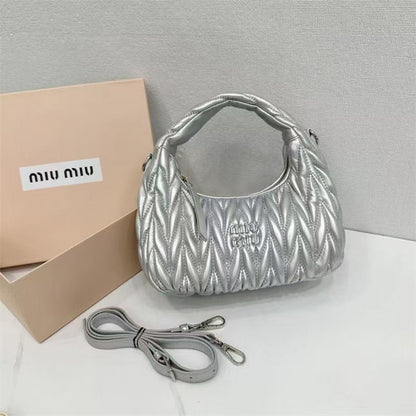 Wander matelassé nappa leather hobo bag Small Size