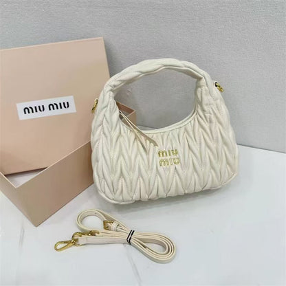 Wander matelassé nappa leather hobo bag Small Size