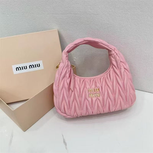 Wander matelassé nappa leather hobo bag Small Size