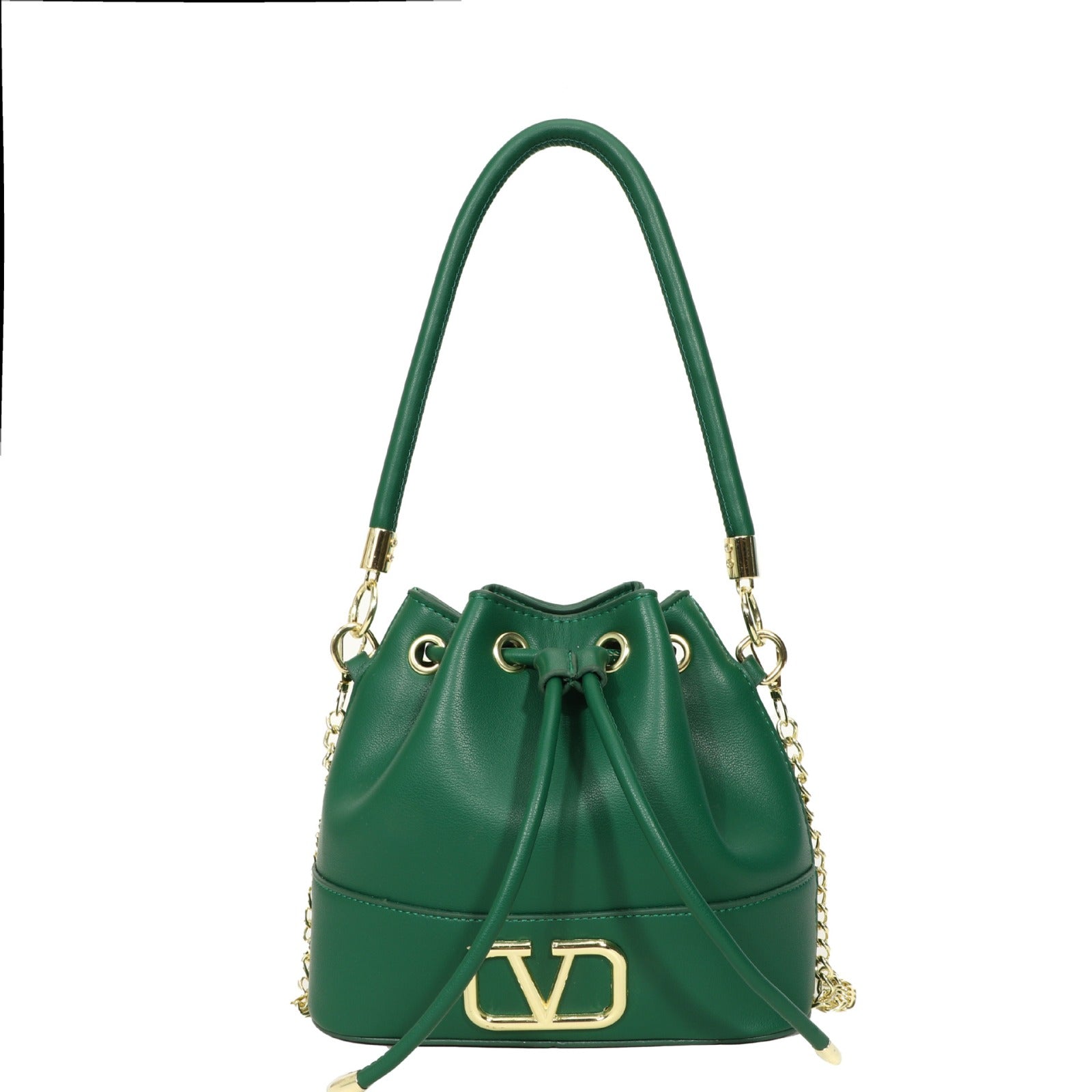 Mini Bucket Bag In Nappa With Vlogo Signature Chain With Box