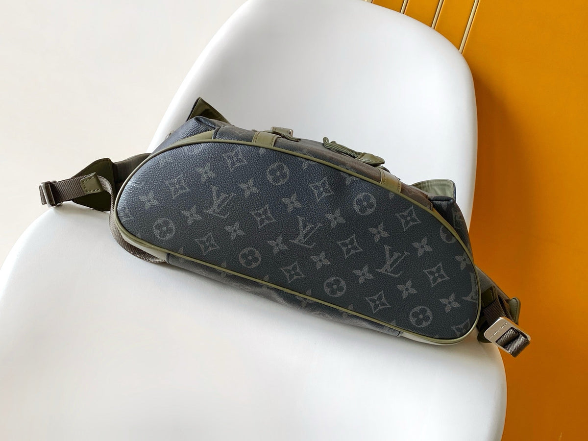 Christopher MM With Dark Monogram Eclipse And Khaki-Green Straps