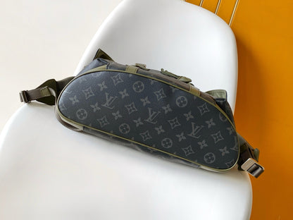 Christopher MM With Dark Monogram Eclipse And Khaki-Green Straps