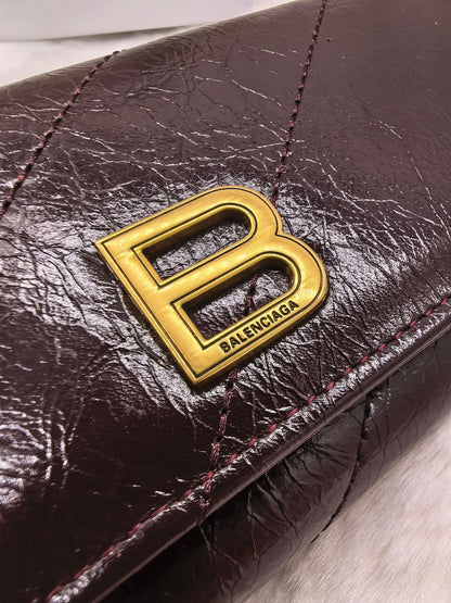 Glossy Long Fold Wallet
