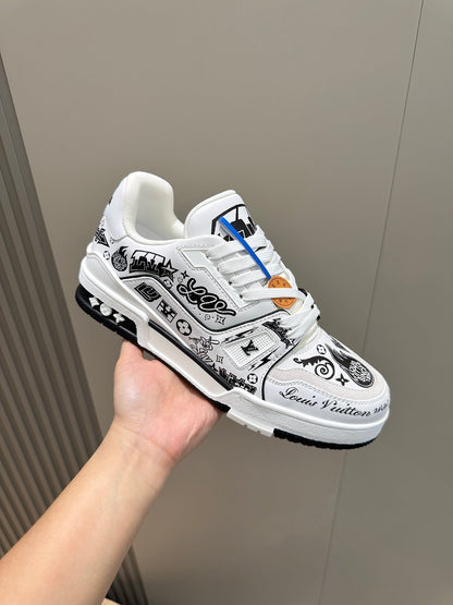LV Trainer Comic Motifs Sneakers