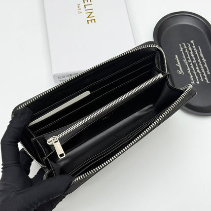 Leather Zip Around Wallet