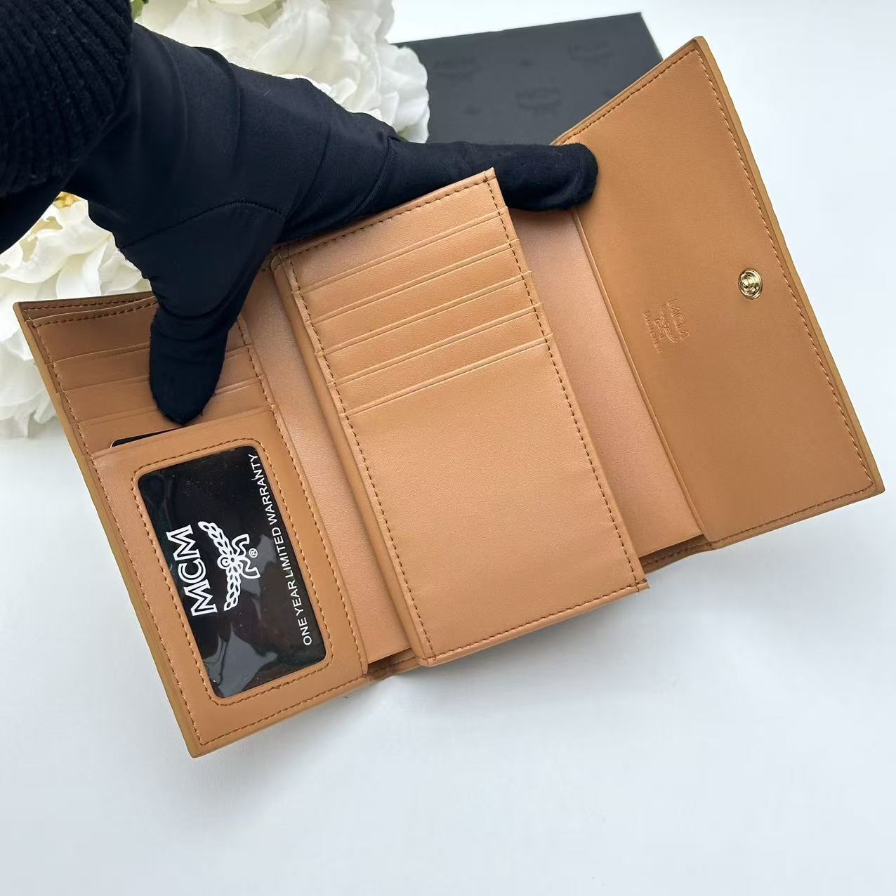 Coated Canvas Trifold Wallet