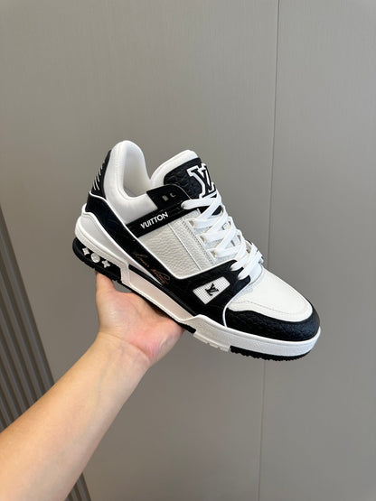 LV Trainer Sneaker In Black And White Colorway