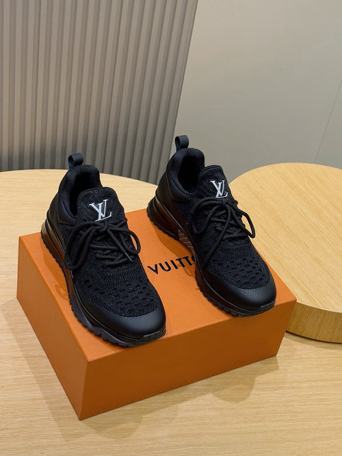 LV Knit Sneakers In Black Colorway