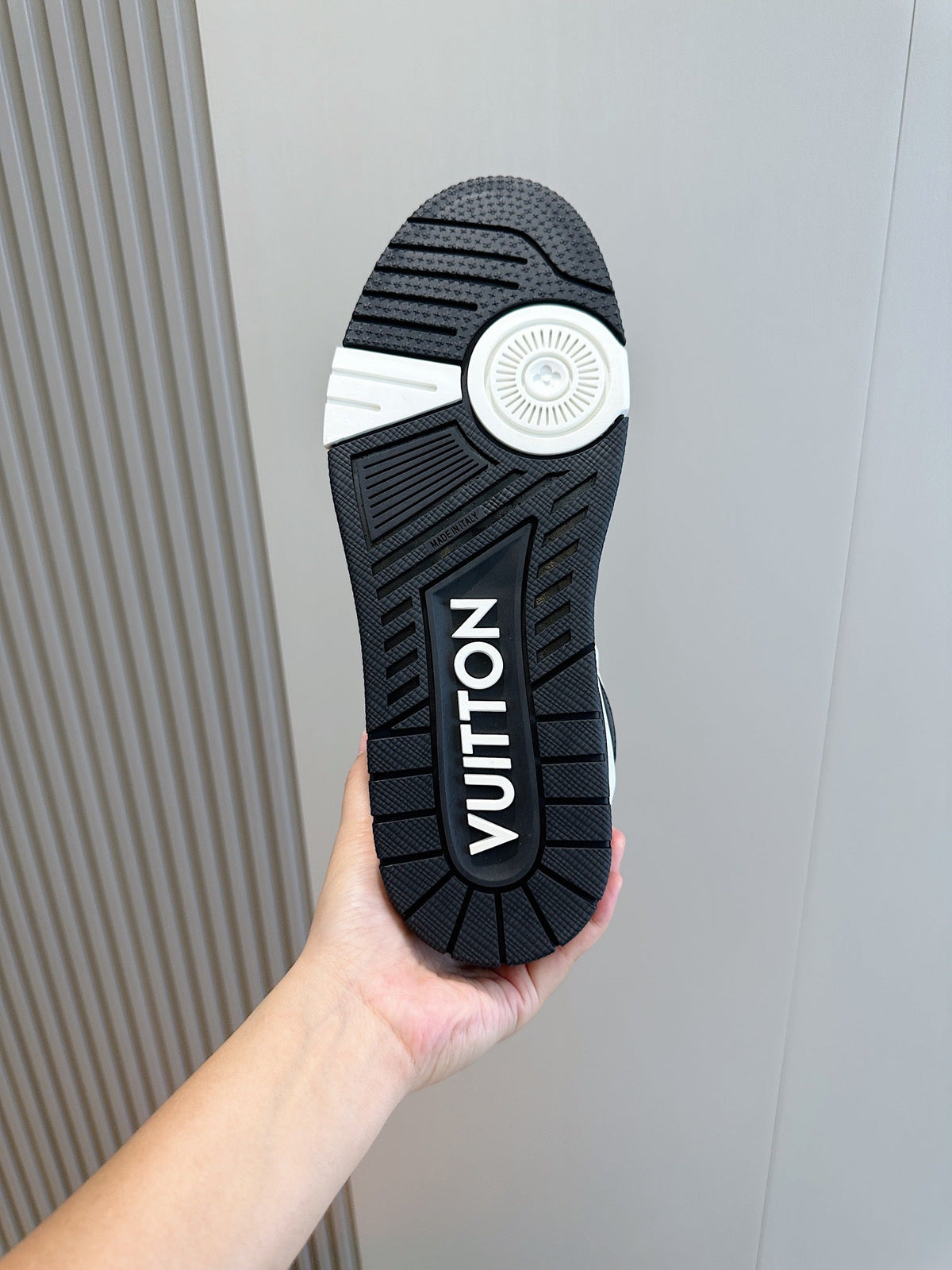 LV White & Black Trainer Sneakers