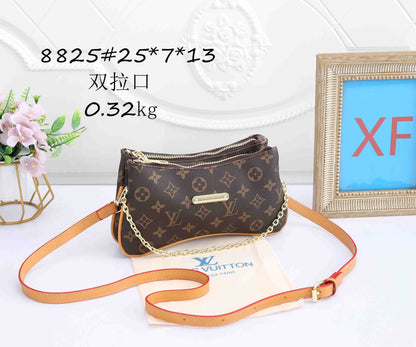 Chain Strap Crescent Crossbody Bag