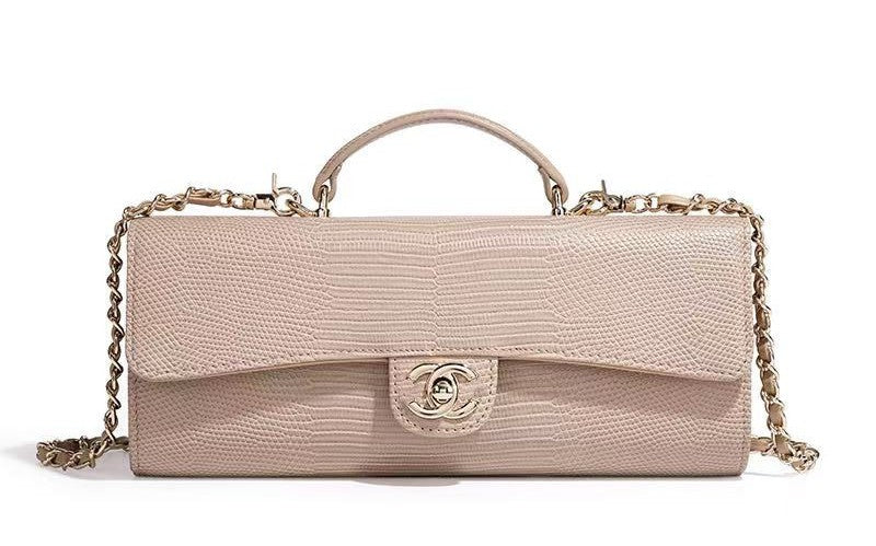 Long Top Handle Clutch With Chain