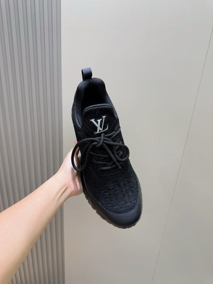 LV Knit Sneakers In Black Colorway