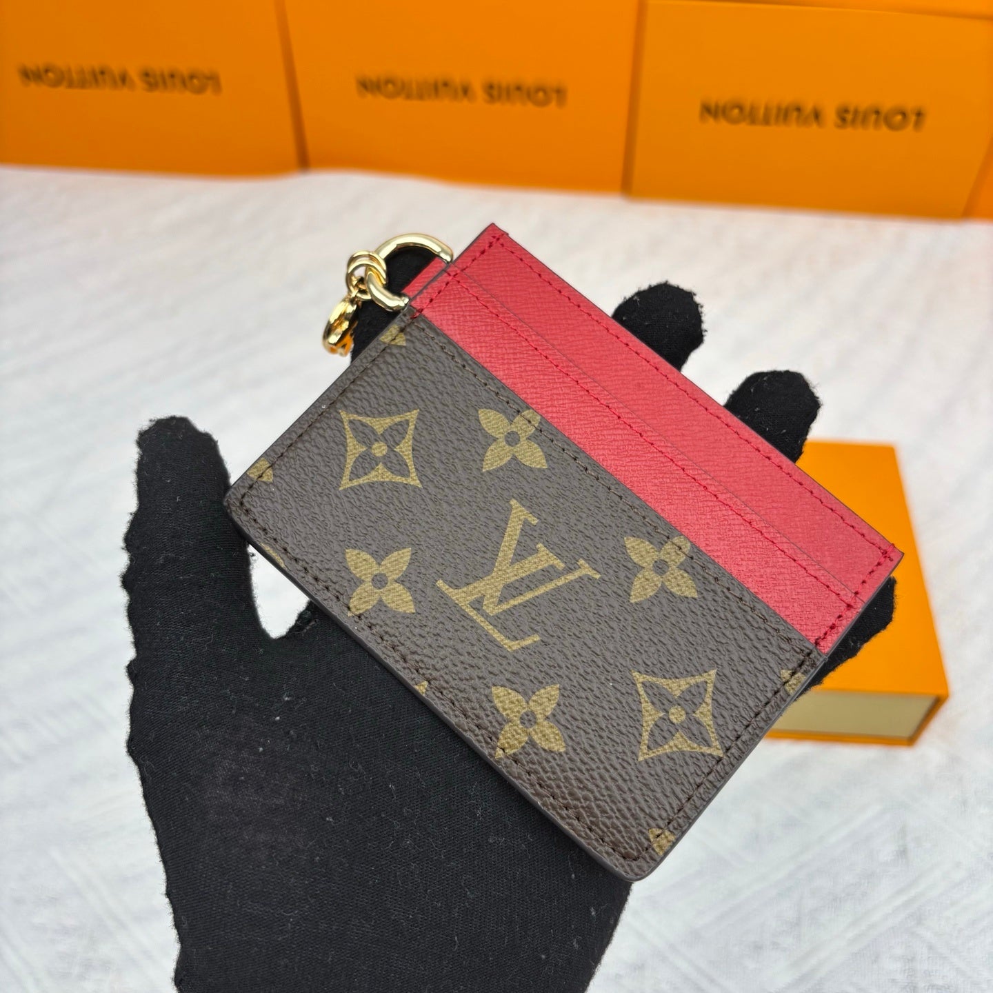 Charms Card Holder Monogram Canvas