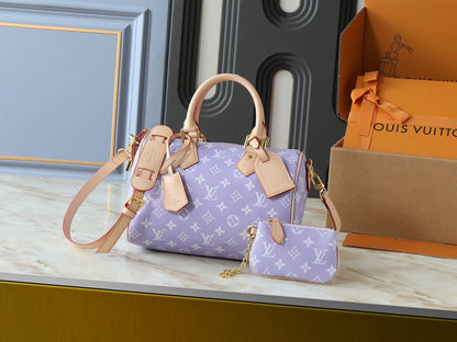 Speedy P9 Bandouliere Pastel Purple Handbag