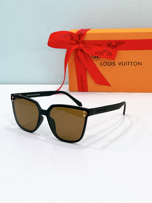 LV Chic Oversized Square Sunglasses With Gold-Tone Corner Rivet Details