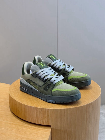 LV Trainer Outdoor Sneaker In Green