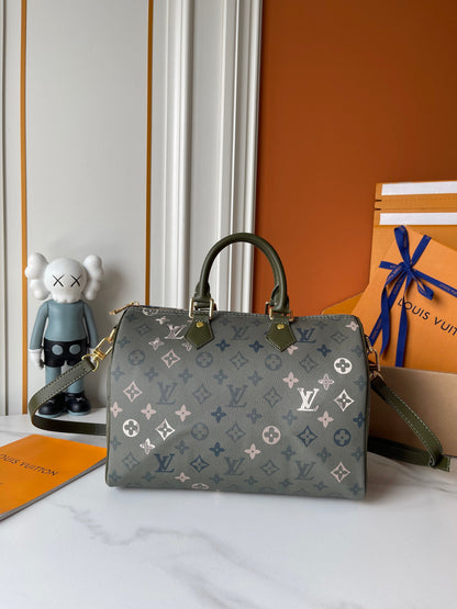 Olive Monogram Satchel Bag