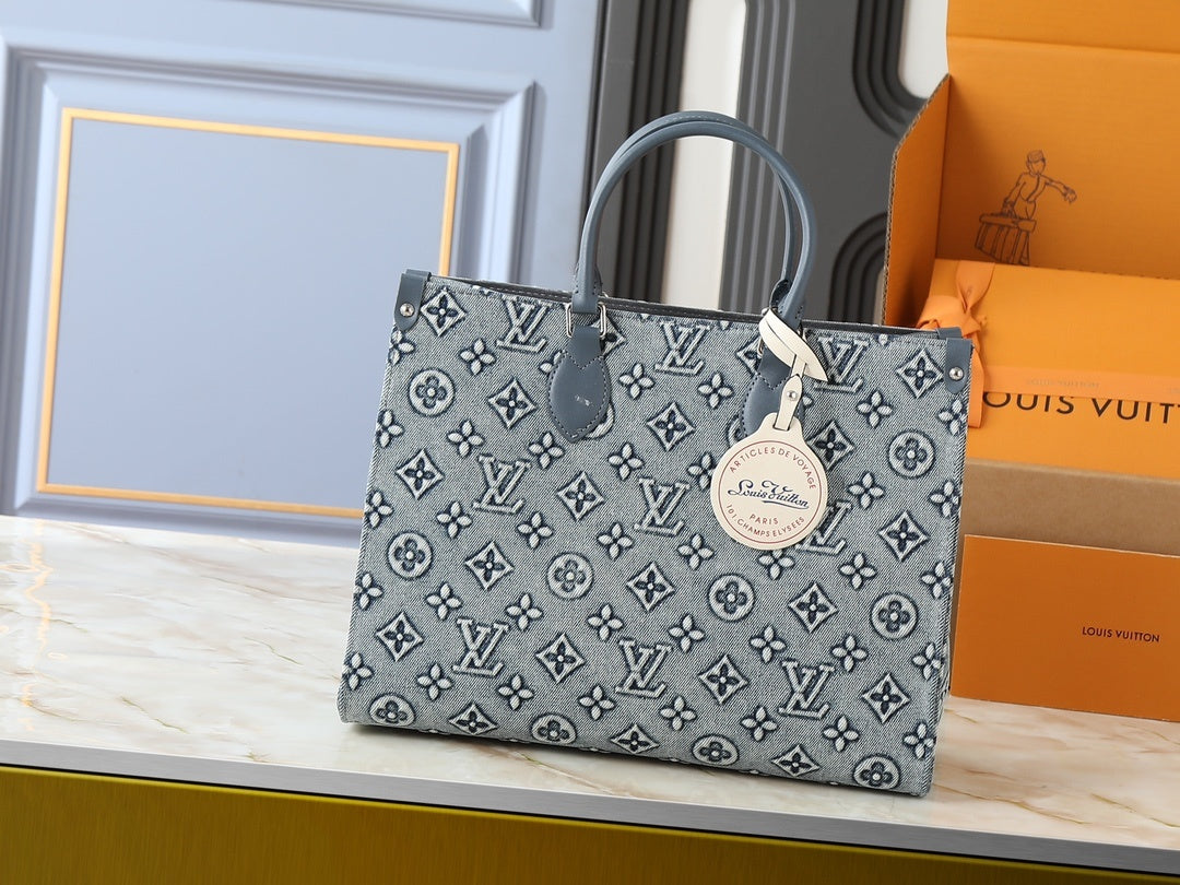 OnTheGo Denim Monogram Tote Bag