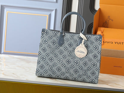 OnTheGo Denim Monogram Tote Bag