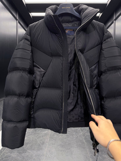 LV Black Quilted Puffer Jacket