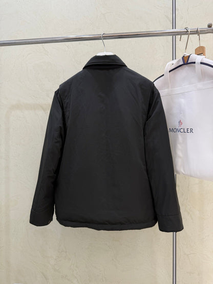 Cidone Reversible Down Overshirt In Black