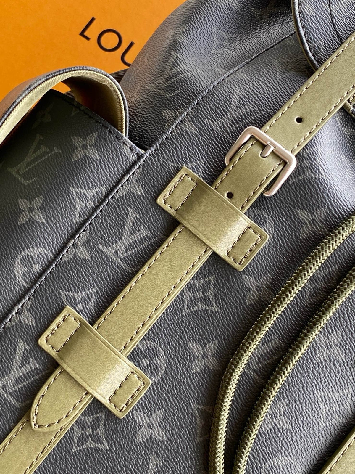 Christopher MM With Dark Monogram Eclipse And Khaki-Green Straps
