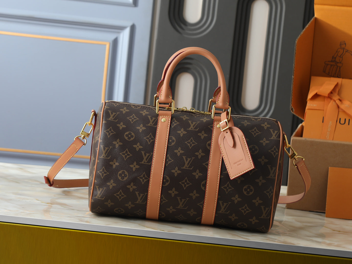 Keepall Bandouliere Monogra Canvas Handbag