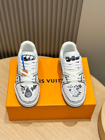 LV Trainer Comic Motifs Sneakers