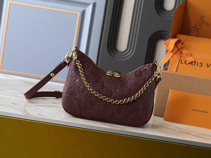 Curved Hobo-Style Shoulder Bag