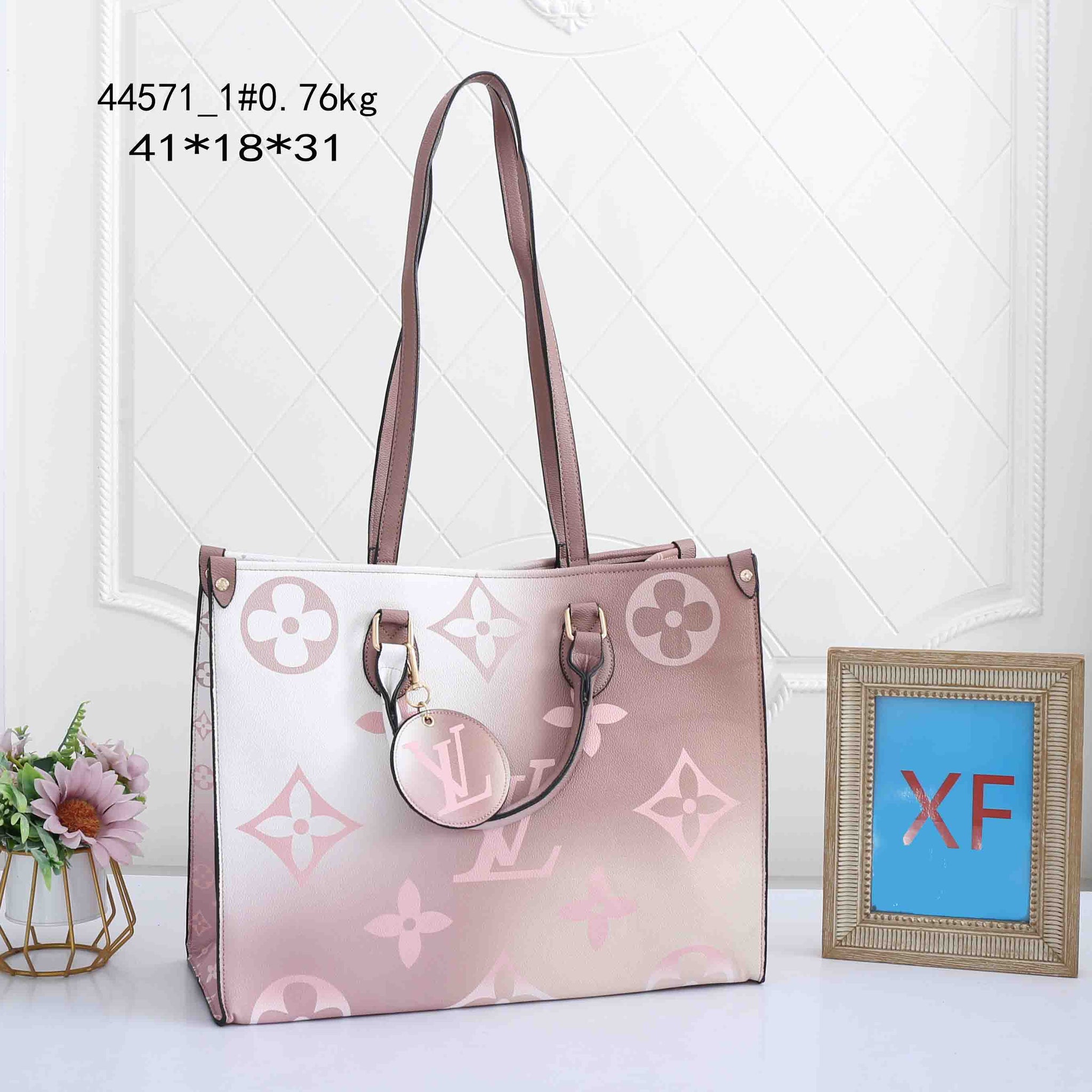 Oversized Monogram Tote Bag