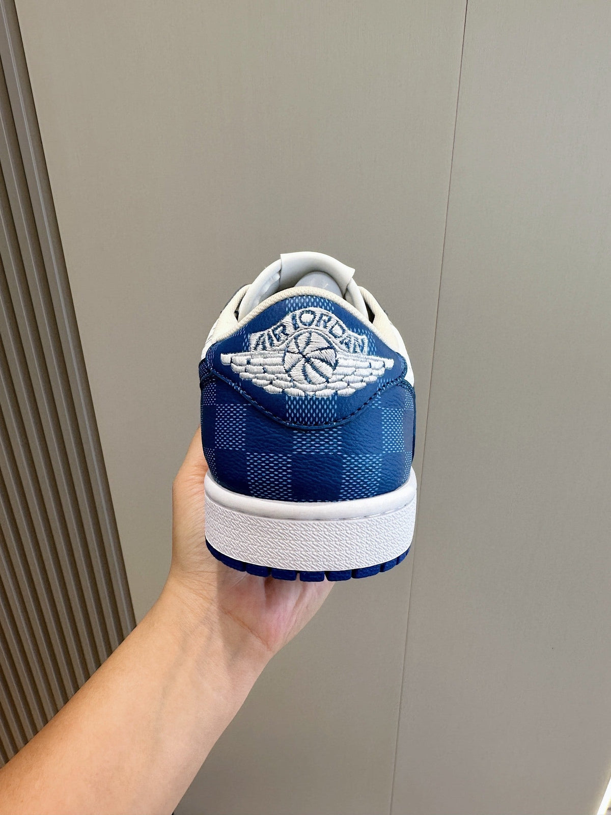 LV Monogram Denim Pattern Trainer Sneakers