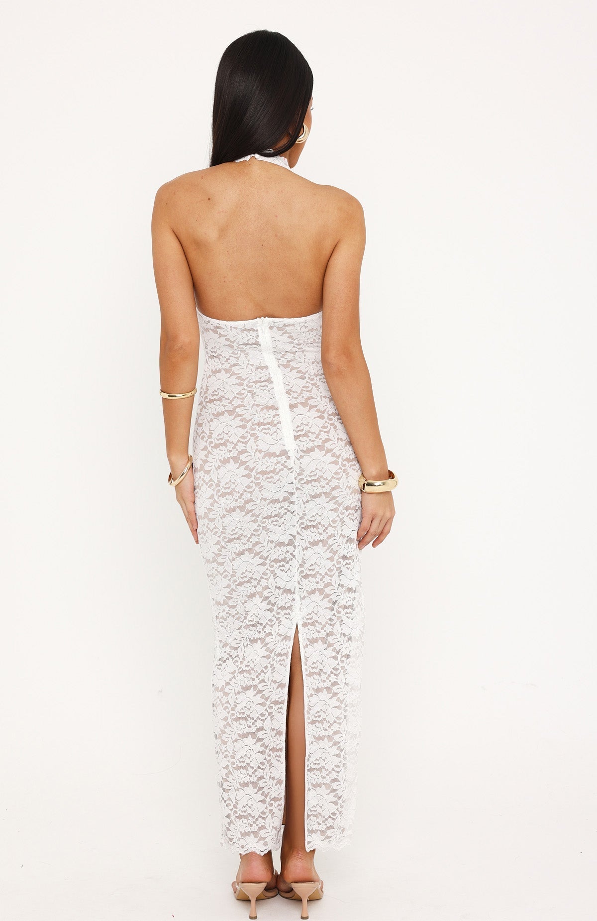 Destiny Lace Maxi Dress White