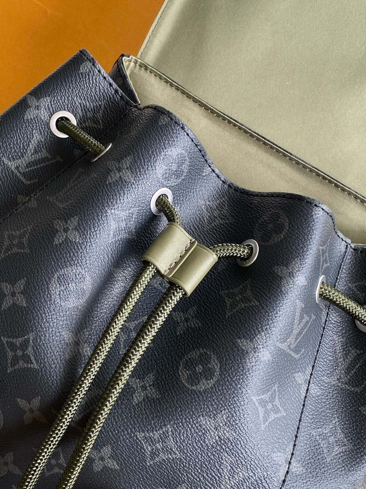 Christopher MM With Dark Monogram Eclipse And Khaki-Green Straps