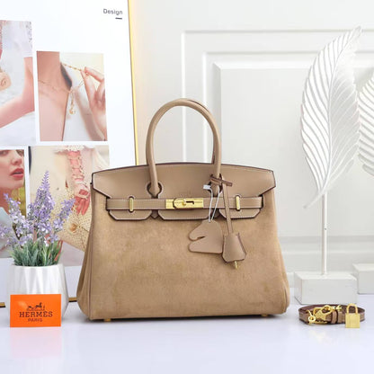 Leather Top Handle Handbag Birkin
