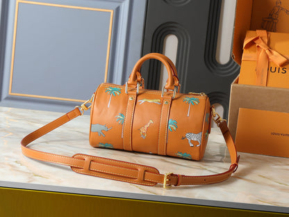Safari Print Boston Travel Bag